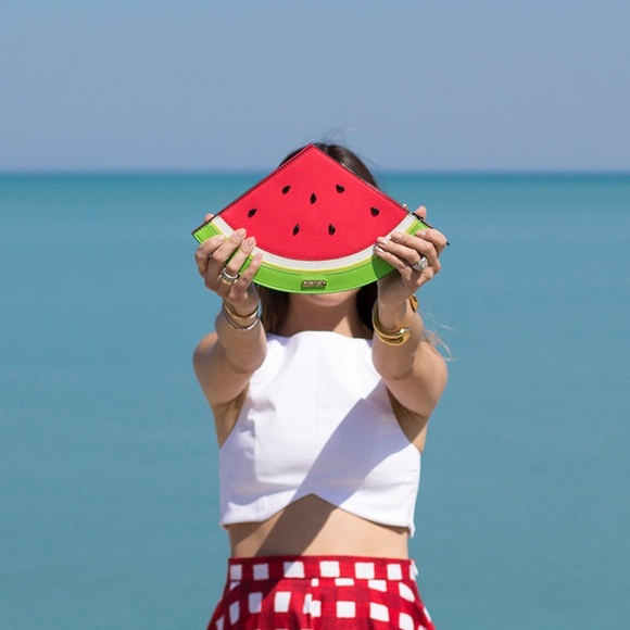 Rare!! Kate Spade Watermelon Clutch - Picture 1 of 15